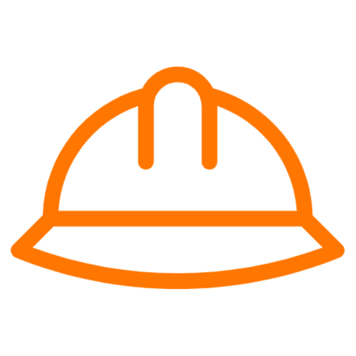 orange construction hat icon
