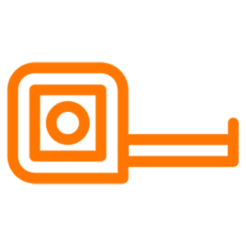 orange tape measure icon